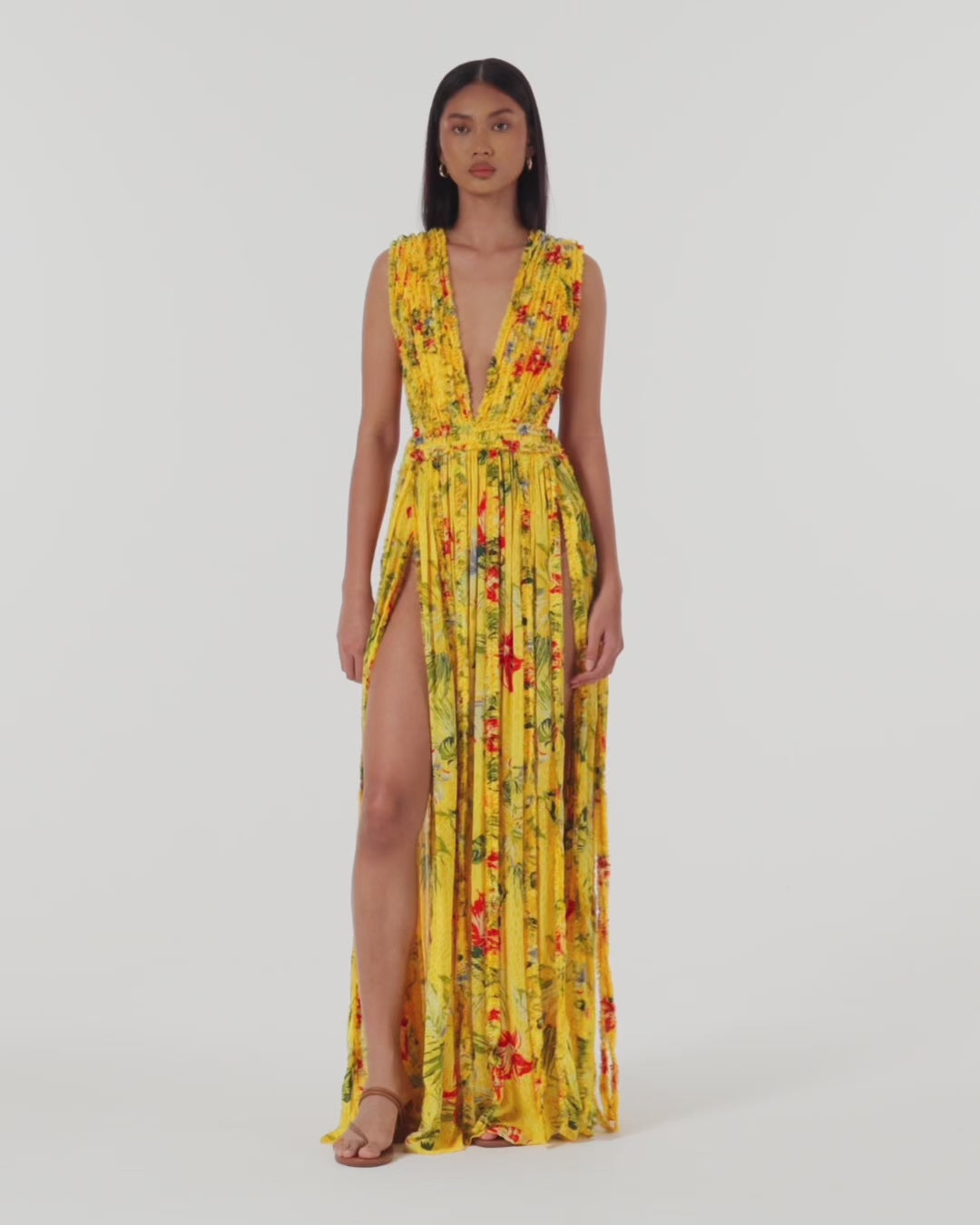 indonesian maxi dress Vintage 80s Indonesian Batik Boho Hippie Beach by SycamoreVintage
